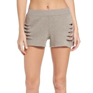Alo Yoga Slay Shorts in Gravel Heather